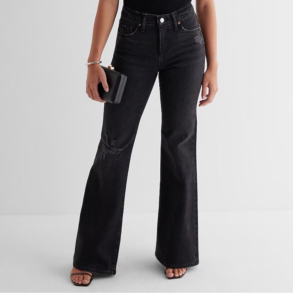 NWT Express Black Flare & Wide Leg Jeans
